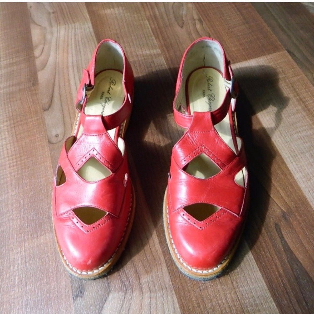 Robert Clergerie French Leather Rubber Sole Sandal